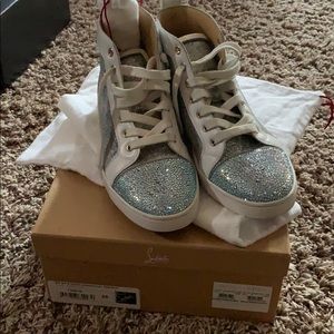 Louboutin glitter high top